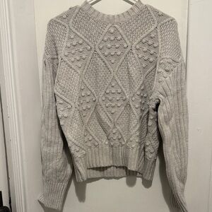 Splendid Light Gray Textured Sweater